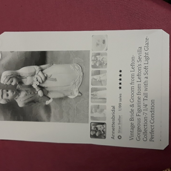 Nwt vintage bride and groom from left on figurines - Picture 4 of 7